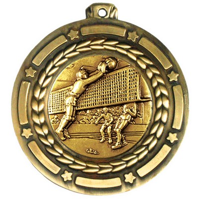 Stock Star Struck Medal (Volleyball) 3 1/2"