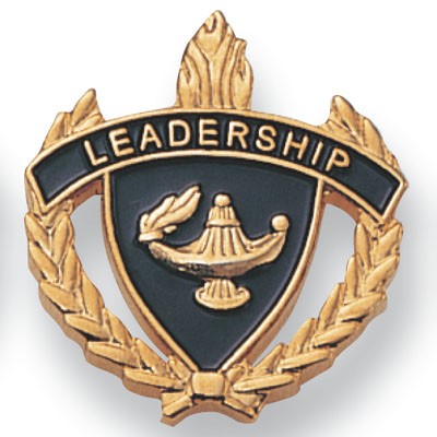1" Enameled Leadership Academic Award Pin