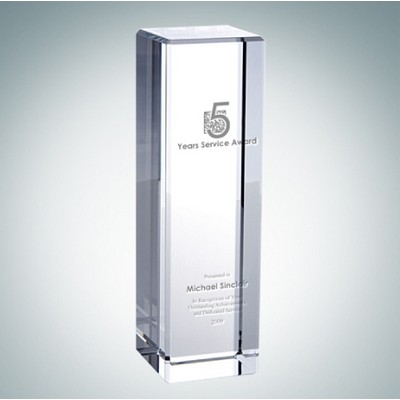 Rectangular Column Optical Crystal Award (Small)