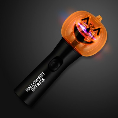 Halloween Pumpkin Wand with Spinning Lights - PRINTED