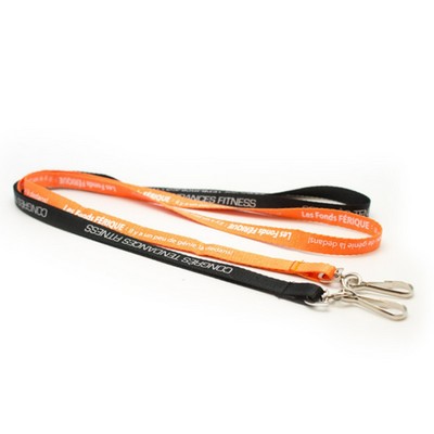 3/8 in Poly Lanyard with Silkscreen Logo