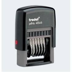 Trodat® Printy Rectangle Self-Inking Numberer Stamp (1/8" x 11/16"), 6 Bands, Non-Customizable