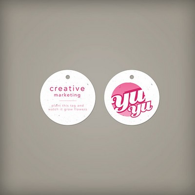 Double-Sided 2" Circle Seed Paper Tags