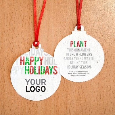 Happy Holidays Christmas Ball Ornaments