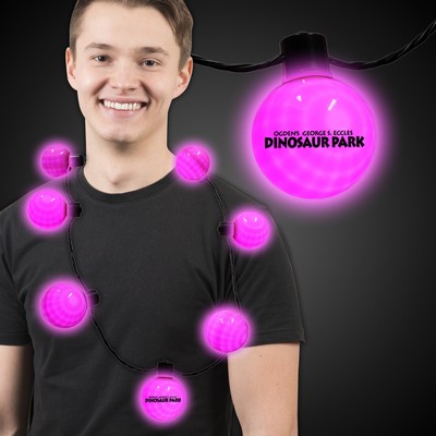 Pink LED Ball Necklace(Pad Printed)