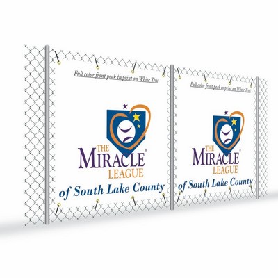 72"W x 48"H Fence Wrap, Vinyl, Single-Sided