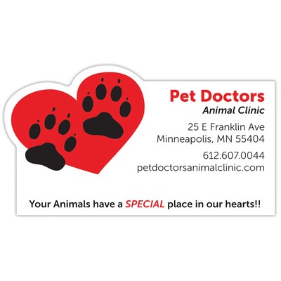 Vinyl Label (4.5"x2.5") Rectangle W/Heart