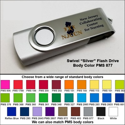 Swivel Flash Drive - 4 GB Memory - Body PMS 877