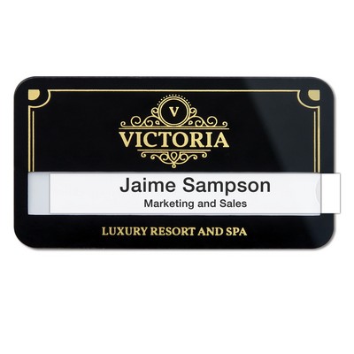 Selfit Pro Singleline Reusable Name Badges, 2.75" x 1.5"