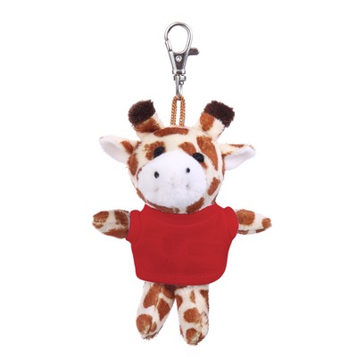 Soft Plush Giraffe Keychain with Tee