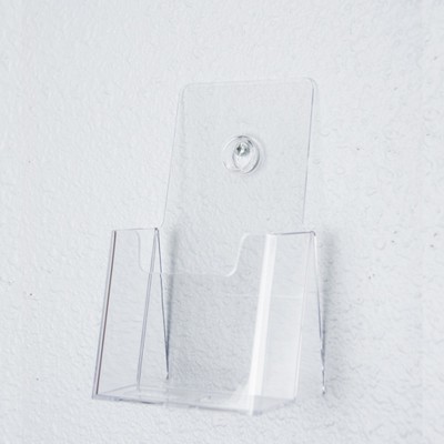 Slant back/wall mount Tri-fold Brochure Holder w/ Wall Hanger