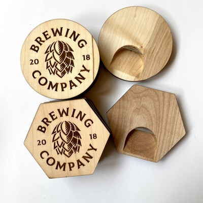 Wood Bottle Opener Coaster