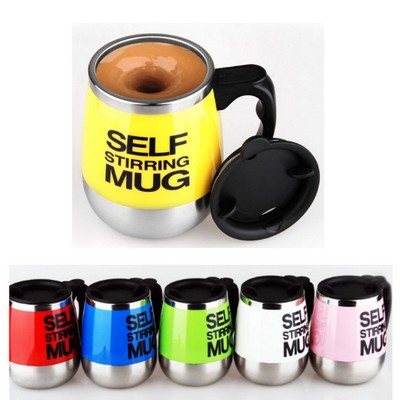 Self stirring mug