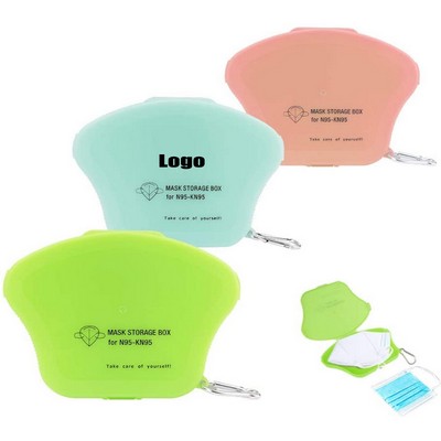 Face Mask Storage Case With Carabiner