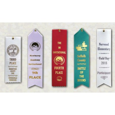 Custom Finished Top Award Ribbons 3" x 10"
