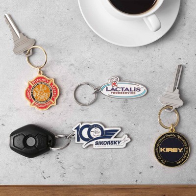 2" x 1" Diestruck Imitation Hard Enamel (EPOLA) Keychain