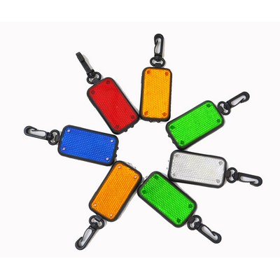 Rectangle LED Safety Warning Light Keychain