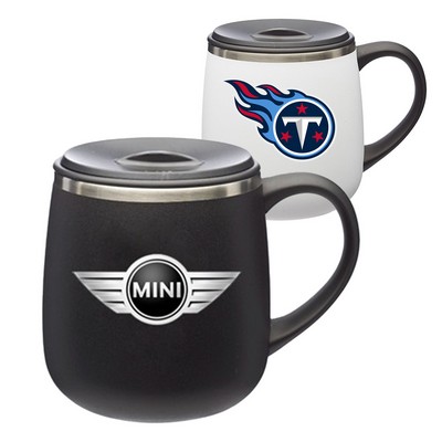 11 oz. Modern Stainless Steel Coffee Mugs with Lid