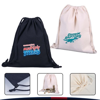 Canvas Drawstring Coin Bag