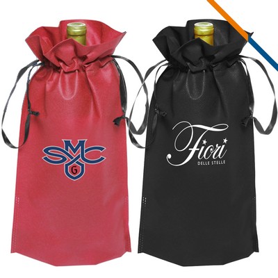 Plin Wine Bottle Drawstring Bag