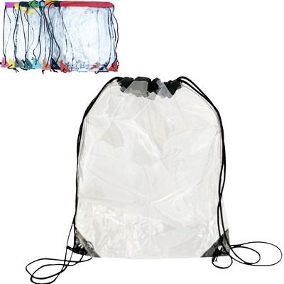 PVC Clear Drawstring Bag