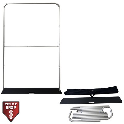 5'W x 90"H EuroFit Banner Hardware Only, Frame with Steel Base and Carry Case. Graphics not included