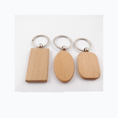1 3/5" Wooden Key Holder w/Keychain