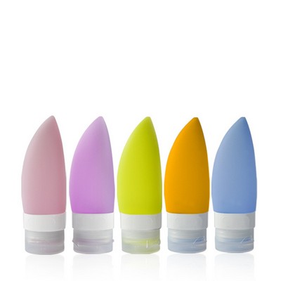 Portable Silicone Lotion Dispenser Bottle Squeezable Toiletries Bottles