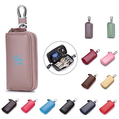 Leather Car Key Holder for Adults Unisex