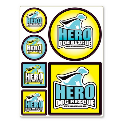 Repositionable Decal Sticker Sheet 6" x 8" - 4 Mil