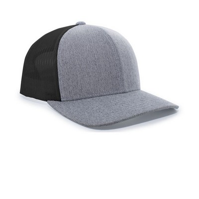 Pacific Headwear Heather Trucker Snapback
