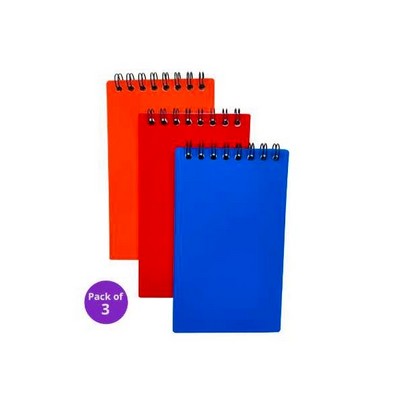Three Leaf Poly Cover Memo Books, 3-Pack (Case of 48)