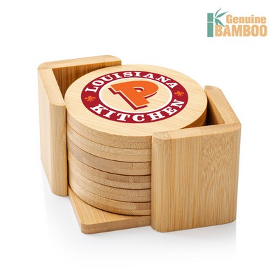 Yorkshire Bamboo VividPrintâ„¢ Coaster Set - Round