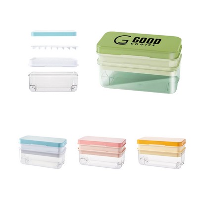 Push-type Double-layer Ice Cube Storage Box