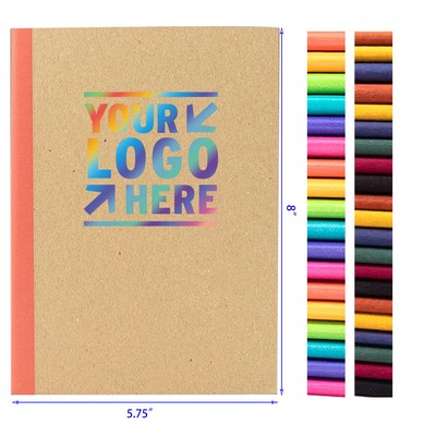 Kraft Cover Ruled Lined Notebook