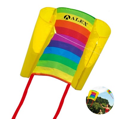 Portable Rainbow Kite with Long Colorful Tails
