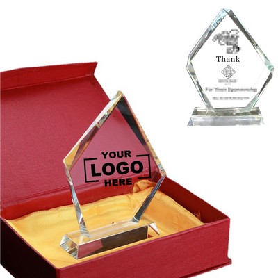 Personalized Glass Diamond Trophy