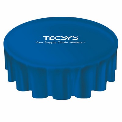 108" Royal Blue Round Table Cloth - Printed