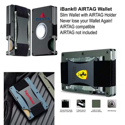 Promotek iBank® Slim Wallet designed compatible with AIRTAG