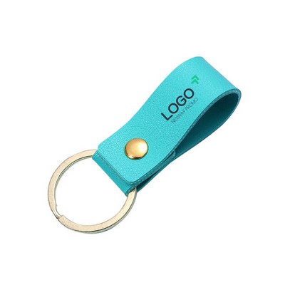 Stylish PU Leather Keychain with Key Ring Design