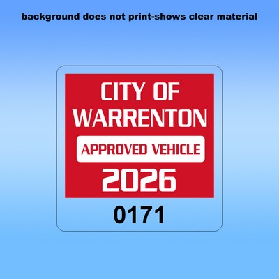 Clear Static Cling -4X4