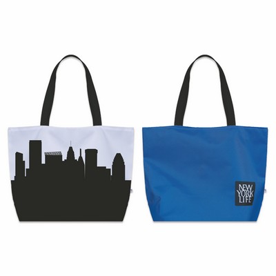 City Skyline Silhouette Canvas Everyday Tote Bag - Sublimated Canvas