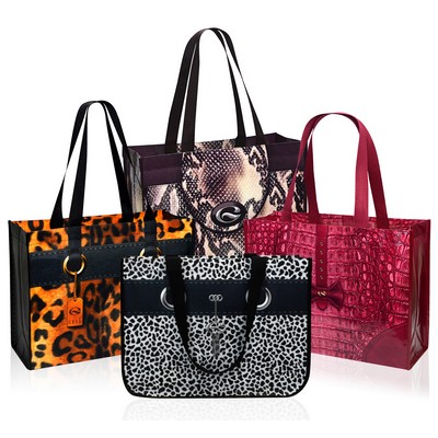 Premium Grade 135g Laminated Non-Woven Reusable Shopping Tote Bag (16"x12"x6")