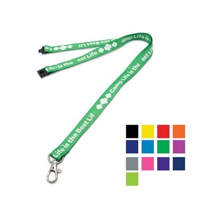 Custom 5/8" Polyester Lanyard w/ Lobster Claw & Safety Breakaway