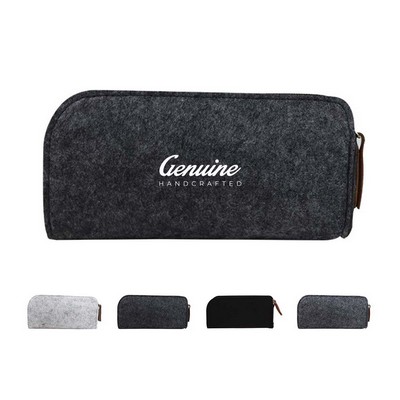 Zippered Felt Pencil Pouch