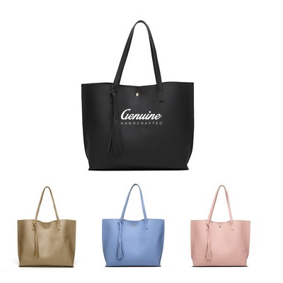 Women Pu Leather Tote Bag