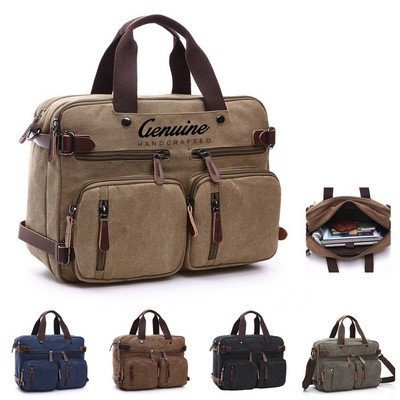 Expandable Large Canvas Vintage Massenger Bag