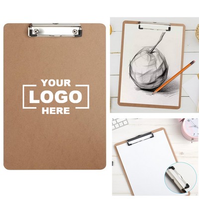 Wooden Hardboard Office Clipboard.