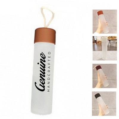 12oz Frosted Glass Water Bottle