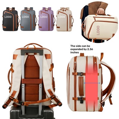 Expandable Business Backpack with Dry Wet Separation